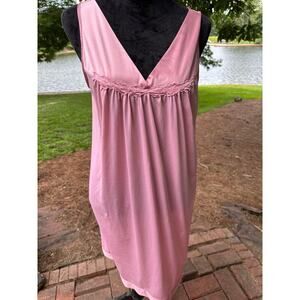 Vanity Fair Women’s Night Gown Sleeveless Short 30-107 Pink Medium Nylon Classic